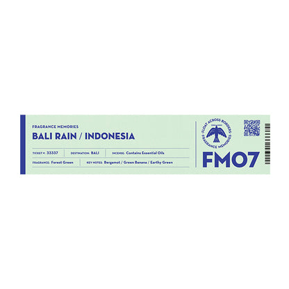 FRAGRANCE MEMORIES - FM 07 Bali Rain / Indonesia 15 sticks (min. multiple of 6)