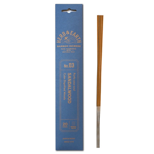 H&E - Sandalwood Bamboo Stick Incense (Case Pack QTY - 12)