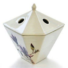 YUKARI INCENSE BURNER - Magnolia / White