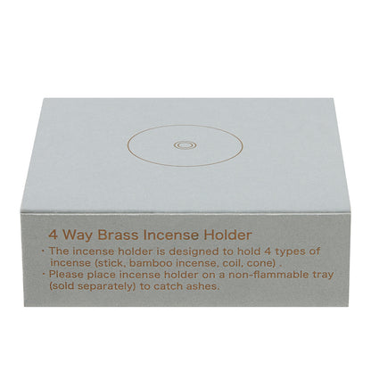 4 WAY Brass Incense Holder