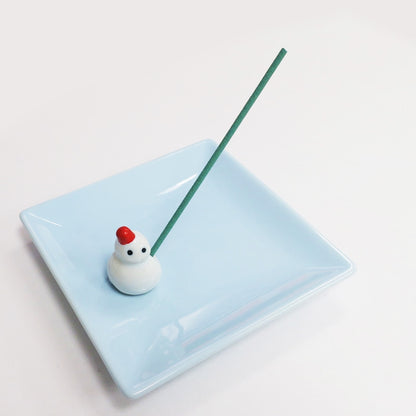KAWAII COLLECTION: Snowman Holder w/Blue Plate