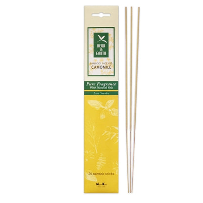 HERB & EARTH - Camomile Bamboo Stick Incense (Case Pack QTY - 12)
