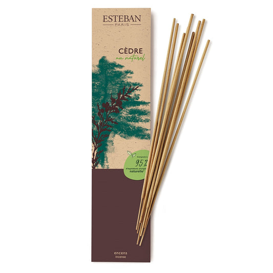 ESTEBAN - CEDRE AU NATUREL - Bamboo Stick Incense (Case Pack QTY - 12)