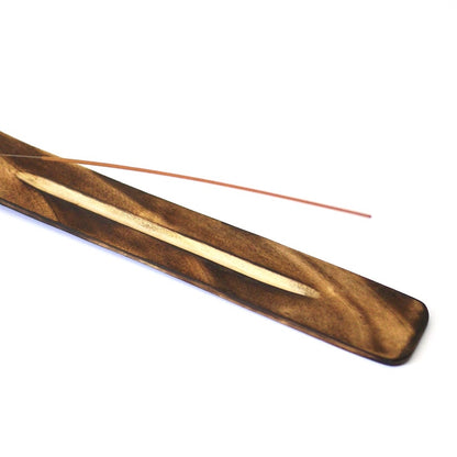 MANGO WOOD INCENSE HOLDER FOR BAMBOO INCENSE (12 pcs)