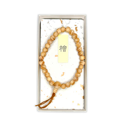 JUZU Bead Bracelet - Japanese Hinoki Cypress