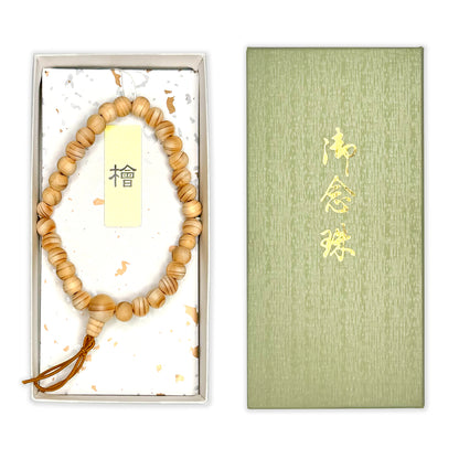 JUZU Bead Bracelet - Japanese Hinoki Cypress