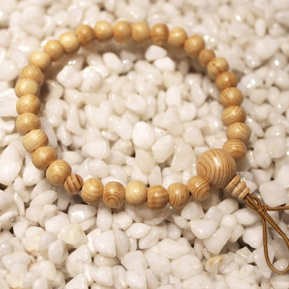 JUZU Bead Bracelet - Japanese Hinoki Cypress