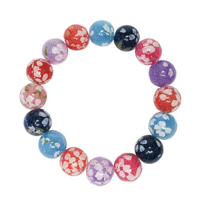 JUZU Bead Bracelet - Kyoto Chirimen Japanese Kimono