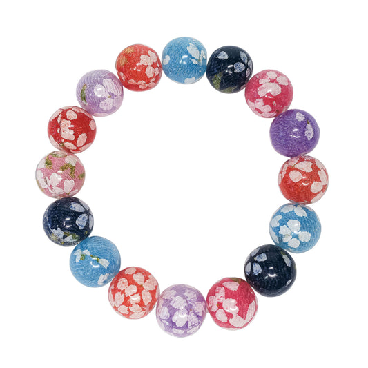 JUZU Bead Bracelet - Kyoto Chirimen Japanese Kimono
