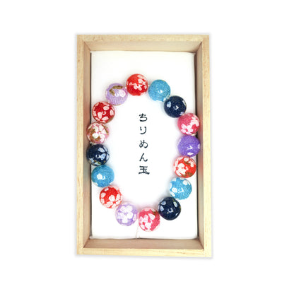 JUZU Bead Bracelet - Kyoto Chirimen Japanese Kimono